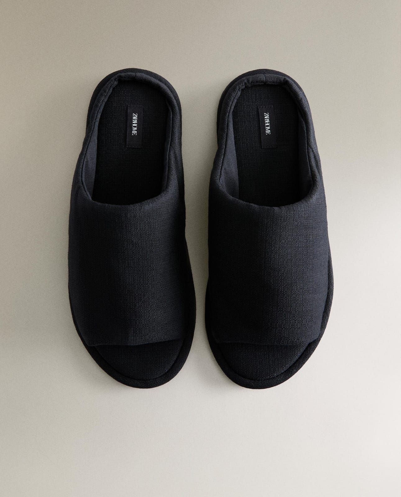 ZARA HOME ОТКРЫТЫЕ ТКАНЕВЫЕ ТАПОЧКИ ракурс 4