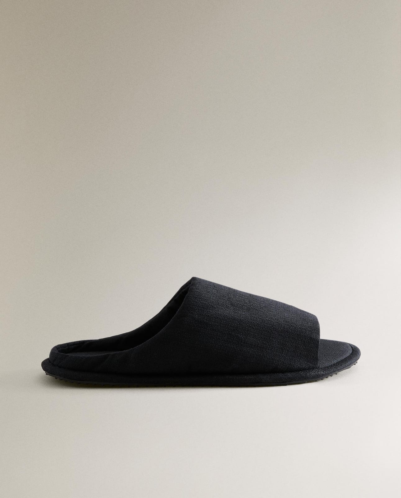 Тапочки ZARA HOME OTWARTE KAPCIE TKANINOWE GRANATOWY 40