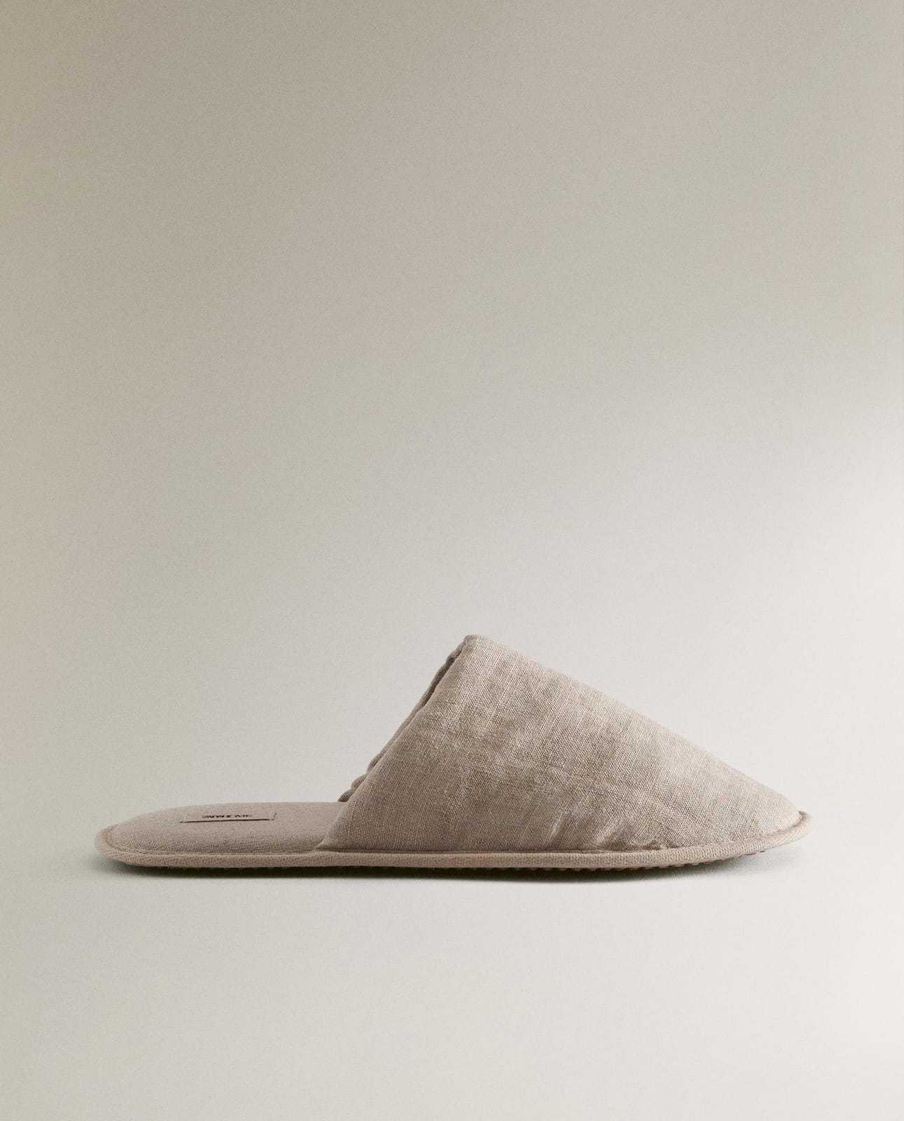 Тапочки ZARA HOME Капци из льна TAUPE 44/45