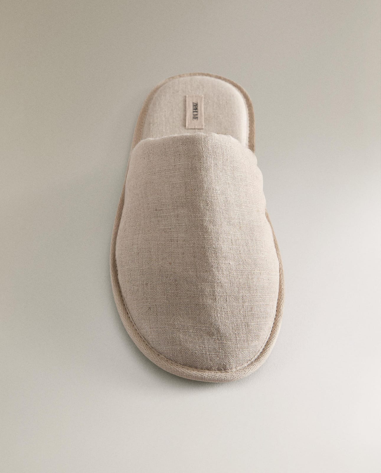 ZARA HOME ДОМАШНИЕ ТАПОЧКИ ИЗ ЛЬНА ракурс 5