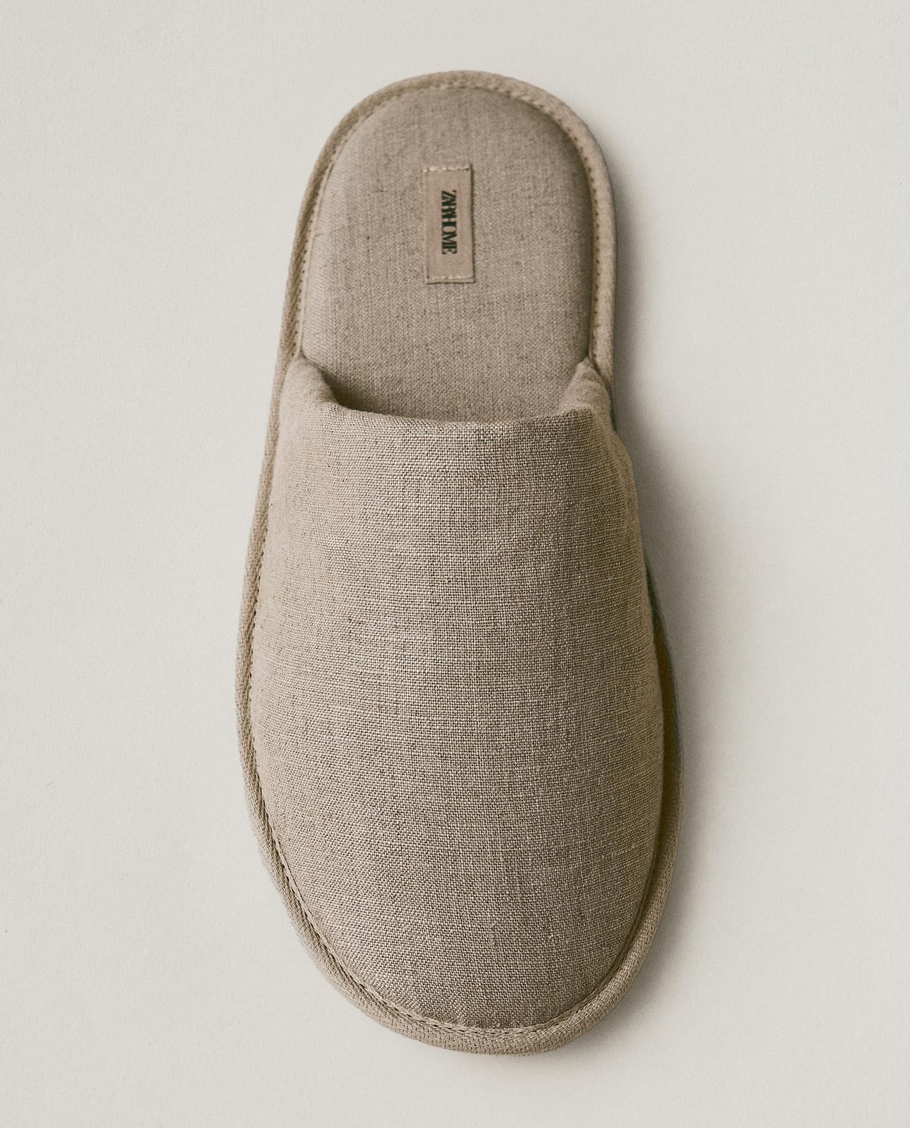ZARA HOME ДОМАШНИЕ ТАПОЧКИ ИЗ ЛЬНА ракурс 7