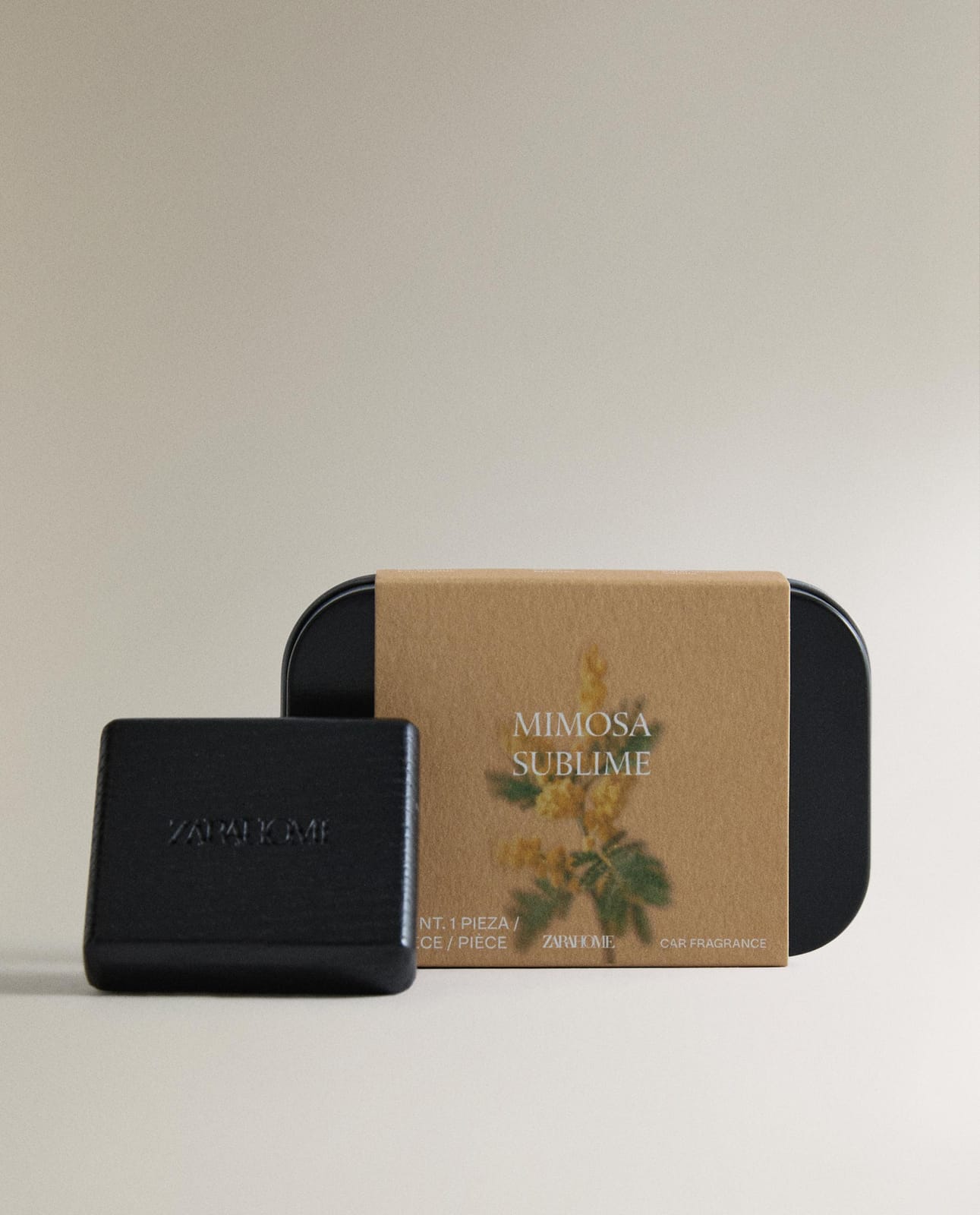 Ароматизатор автомобильный ZARA HOME MIMOSA SUBLIME ЖЕЛТЫЙ 4 x 4.4 x 1 cm