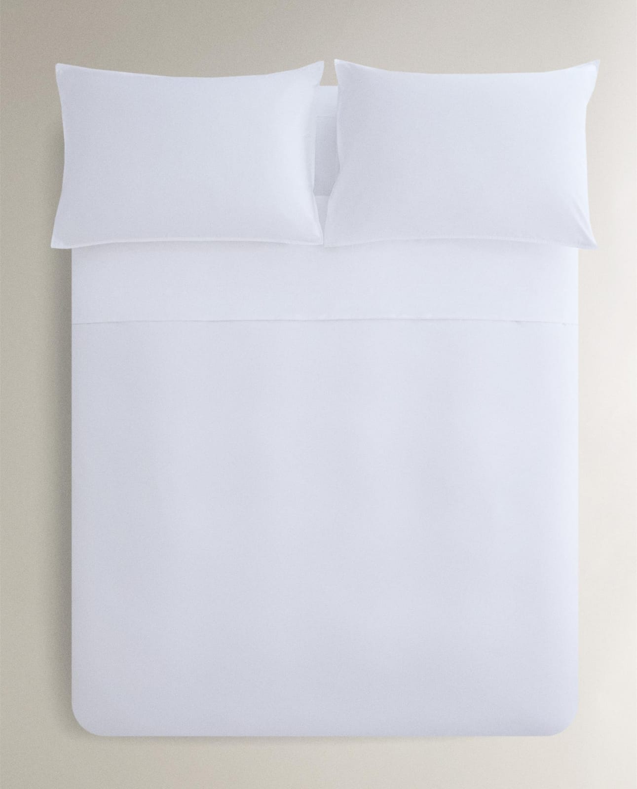 Пододеяльник ZARA HOME из хлопкового перкаля (500 нитей) белый 200 x 200 см