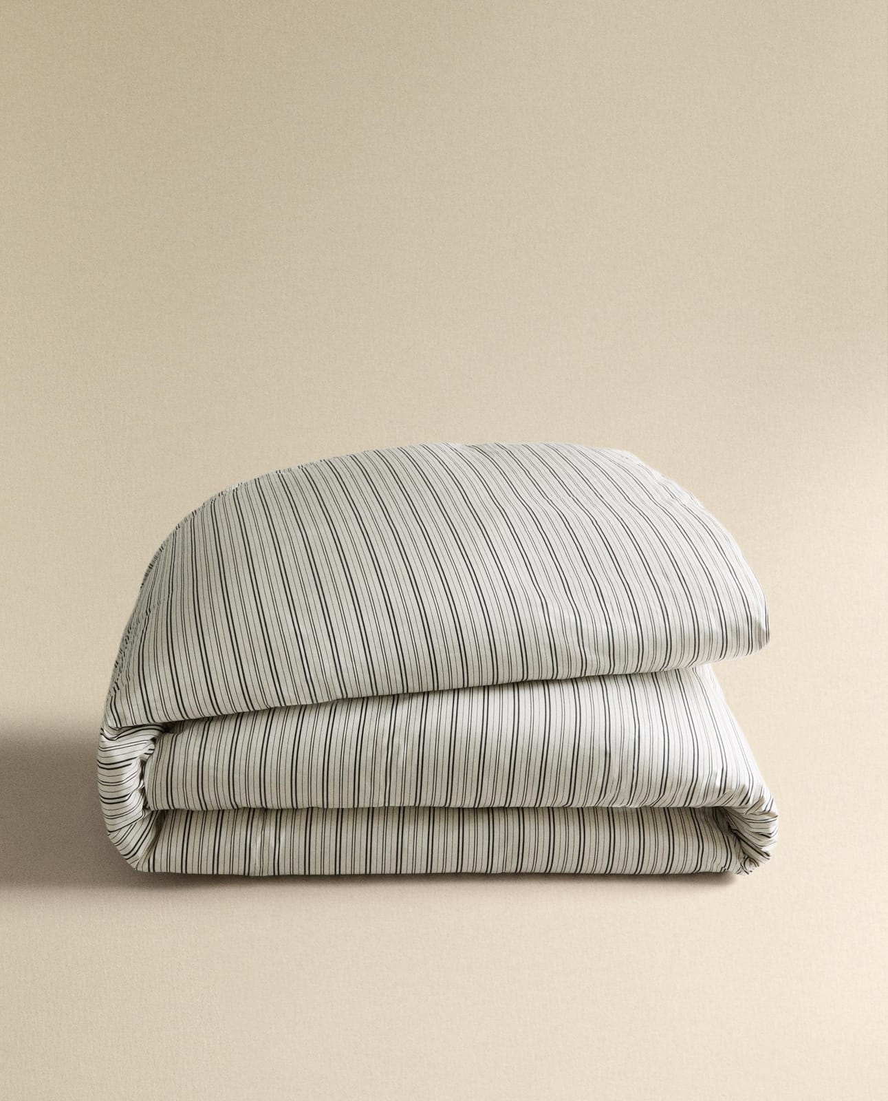ZARA HOME Перкалевый пододеяльник в полоску ракурс 3