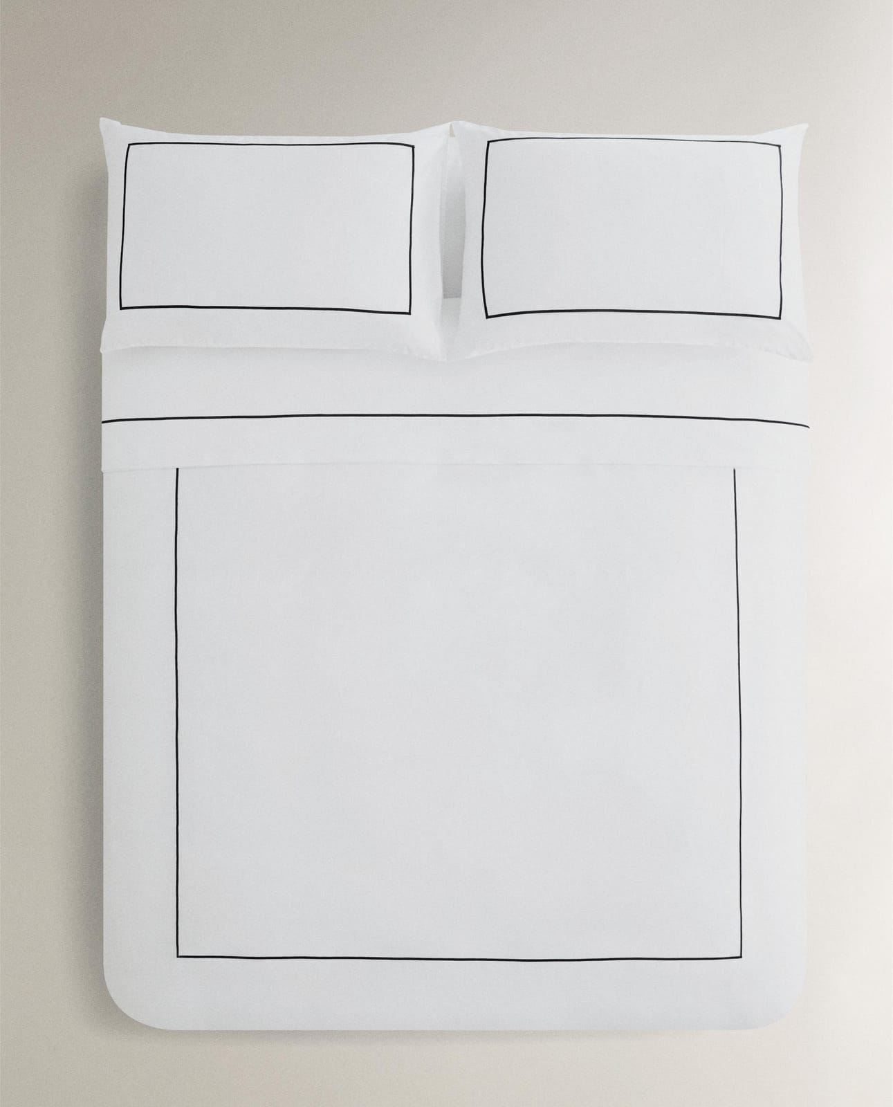 Пододеяльник ZARA HOME САТИНОВЫЙ С ФЕСТОНОМ CIEMNONIEBIESKI 240 x 220 см