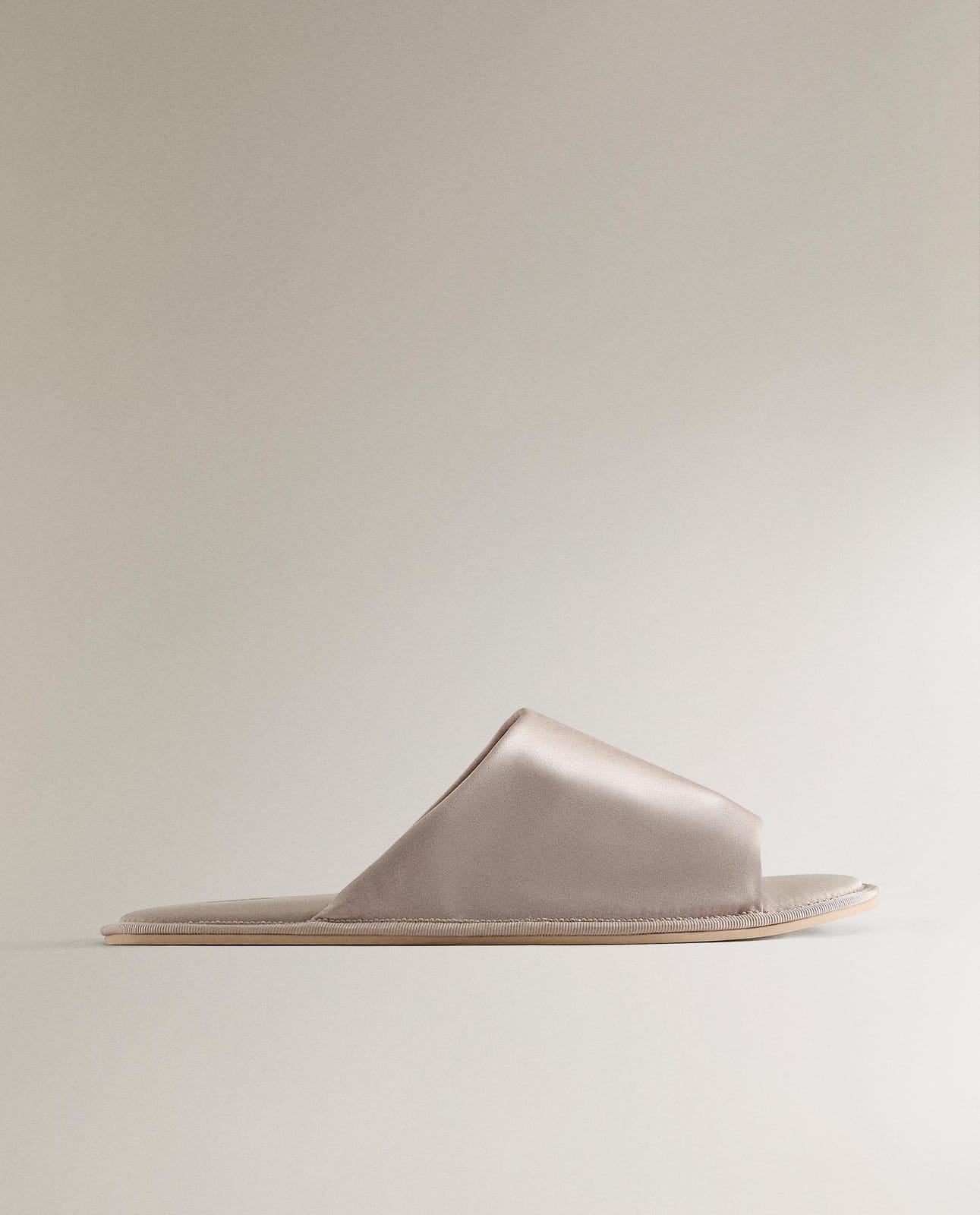 Тапочки ZARA HOME ШЕЛКОВЫЕ ШЛЕПАНЦЫ TAUPE 39