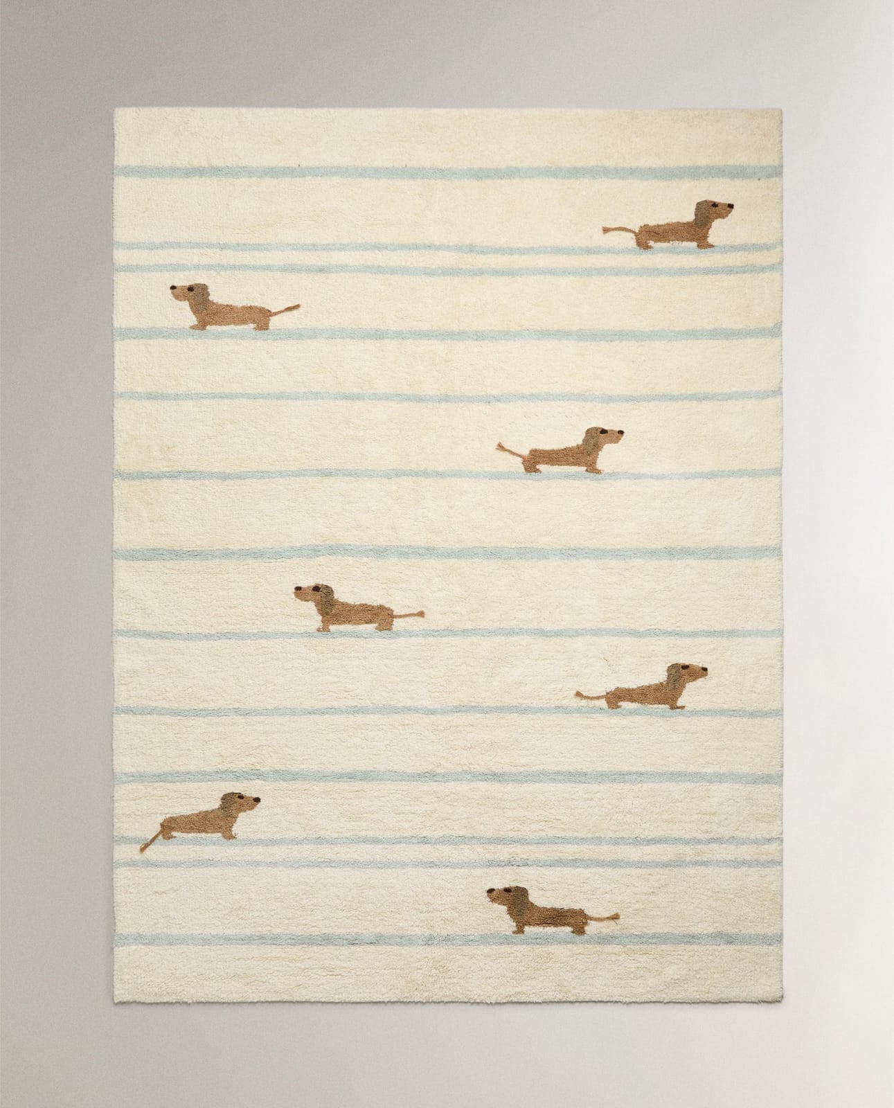 ZARA HOME БАВЕЛНЯНЫЙ ДЕТСКИЙ КОВЕР С МОТИВОМ СОБАК ракурс 8