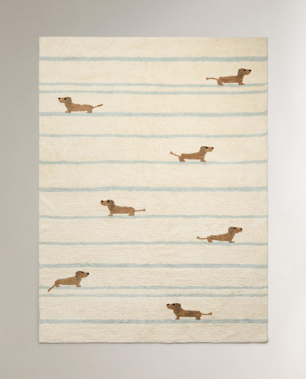 ZARA HOME БАВЕЛНЯНЫЙ ДЕТСКИЙ КОВЕР С МОТИВОМ СОБАК ракурс 13