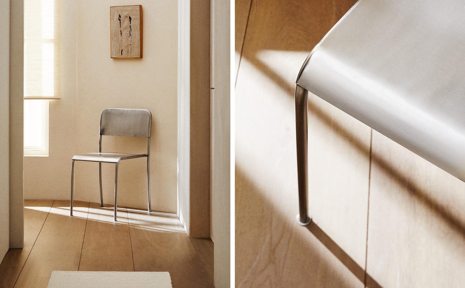 ZARA HOME КРЕСЛО С КОНСТРУКЦИЕЙ ИЗ НЕРЖАВЕЮЩЕЙ СТАЛИ ракурс 7