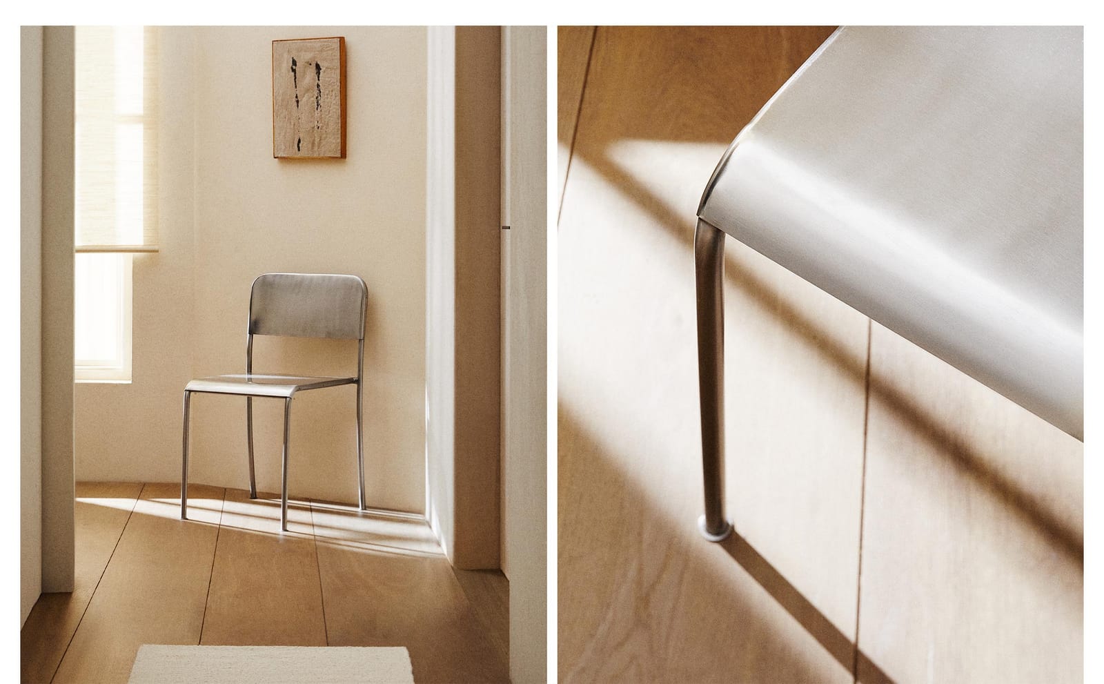 ZARA HOME КРЕСЛО С КОНСТРУКЦИЕЙ ИЗ НЕРЖАВЕЮЩЕЙ СТАЛИ ракурс 4