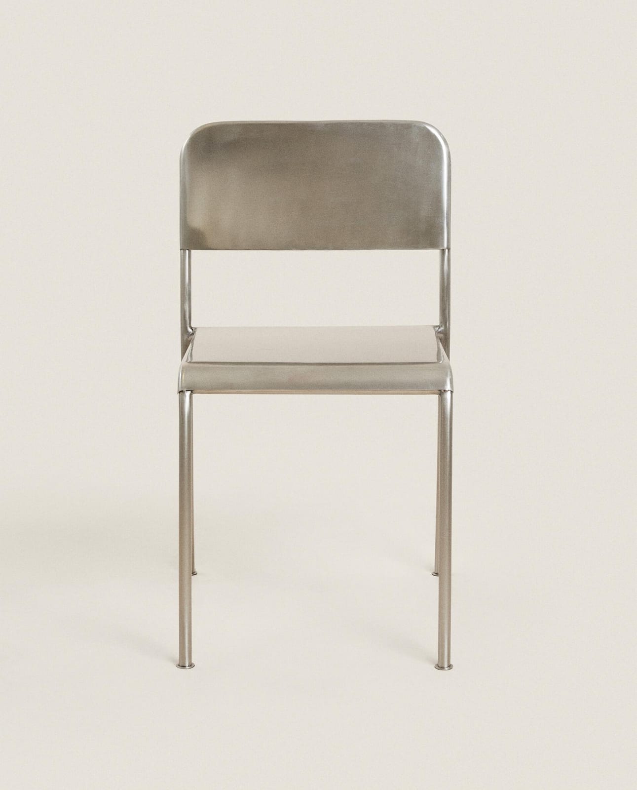 Стул ZARA HOME СТУЛ С КОНСТРУКЦИЕЙ ИЗ НЕРЖАВЕЮЩЕЙ СТАЛИ SZARY 80 x 46 x 46 cm