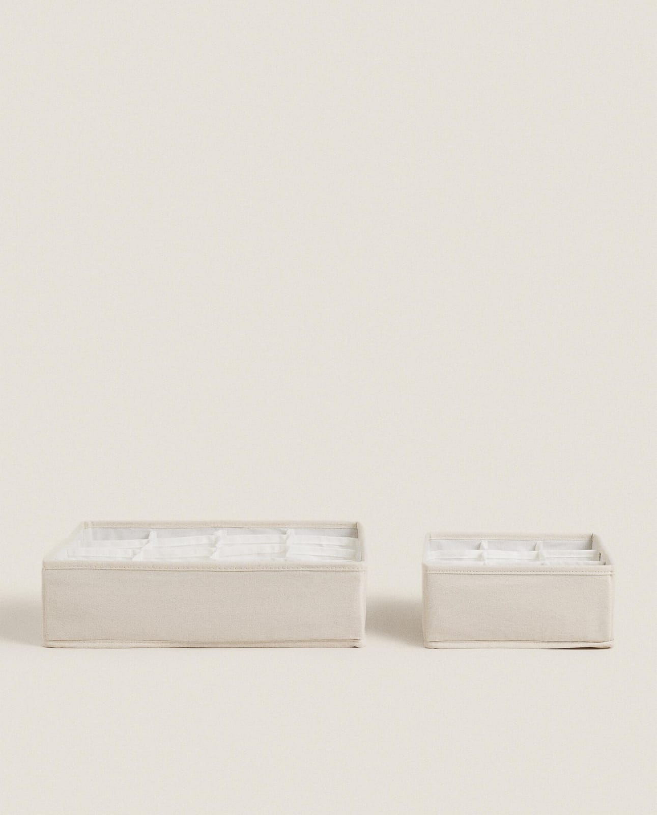 Коробка для хранения ZARA HOME складной органайзер с отсеками KREMOWY 10 x 28 x 36 cm