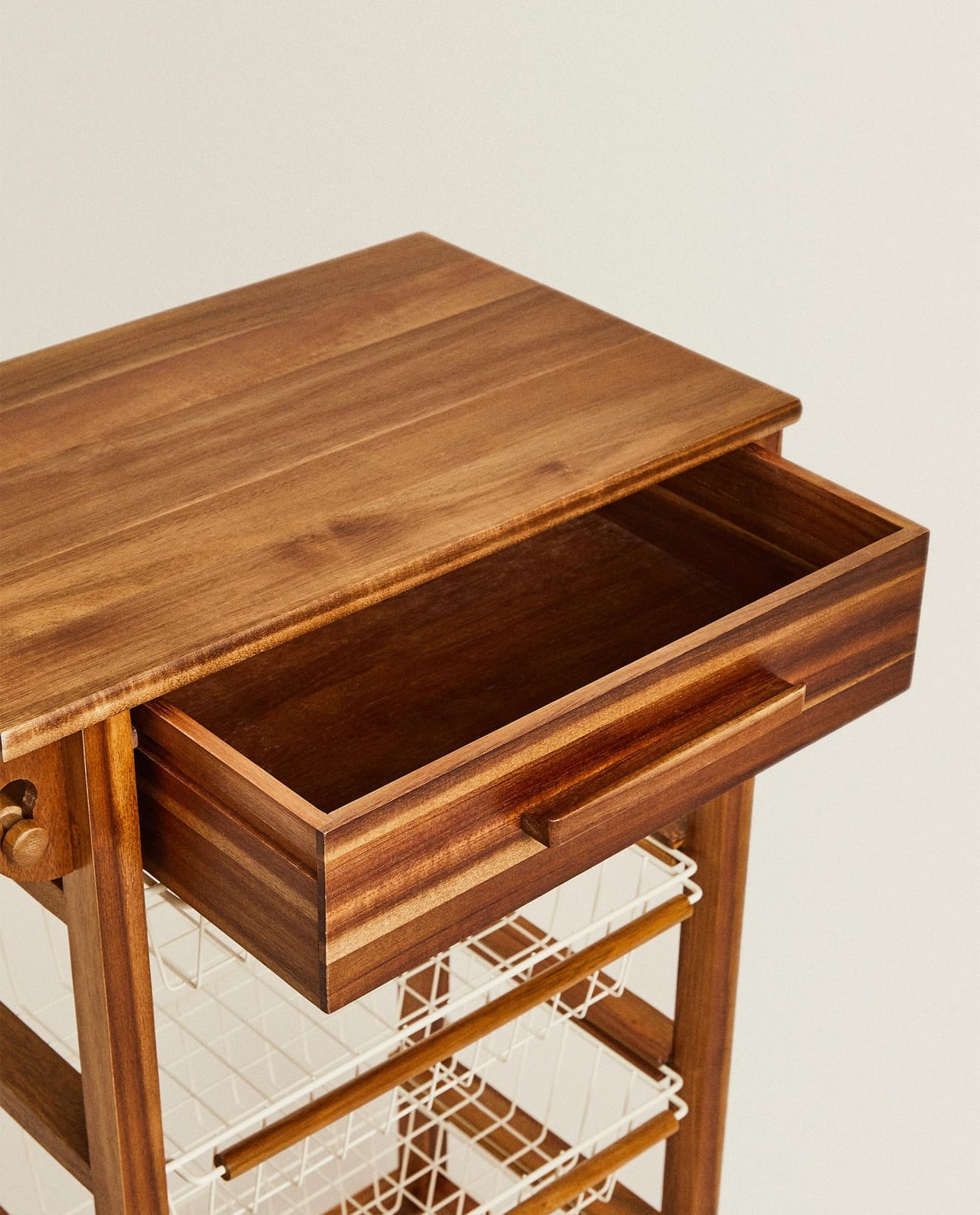 ZARA HOME ШКАФ НА КОЛЁСИКАХ ДЕРЕВО И МЕТАЛЛ ракурс 4