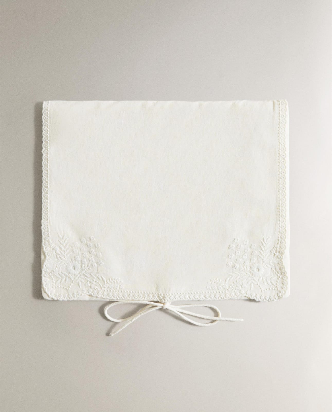 Косметичка ZARA HOME хлопковый мешочек для пижамы с вышивкой KOŚĆ SŁONIOWA 20 x 31 cm