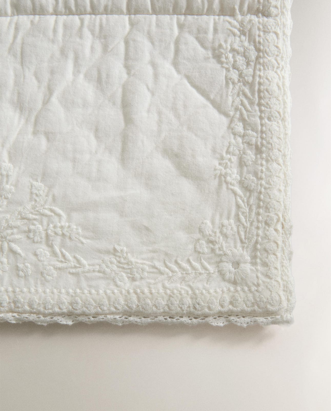ZARA HOME ВЫШИТЫЙ ХЛОПКОВЫЙ МЕШОЧЕК ДЛЯ БЕЛЬЯ ракурс 9