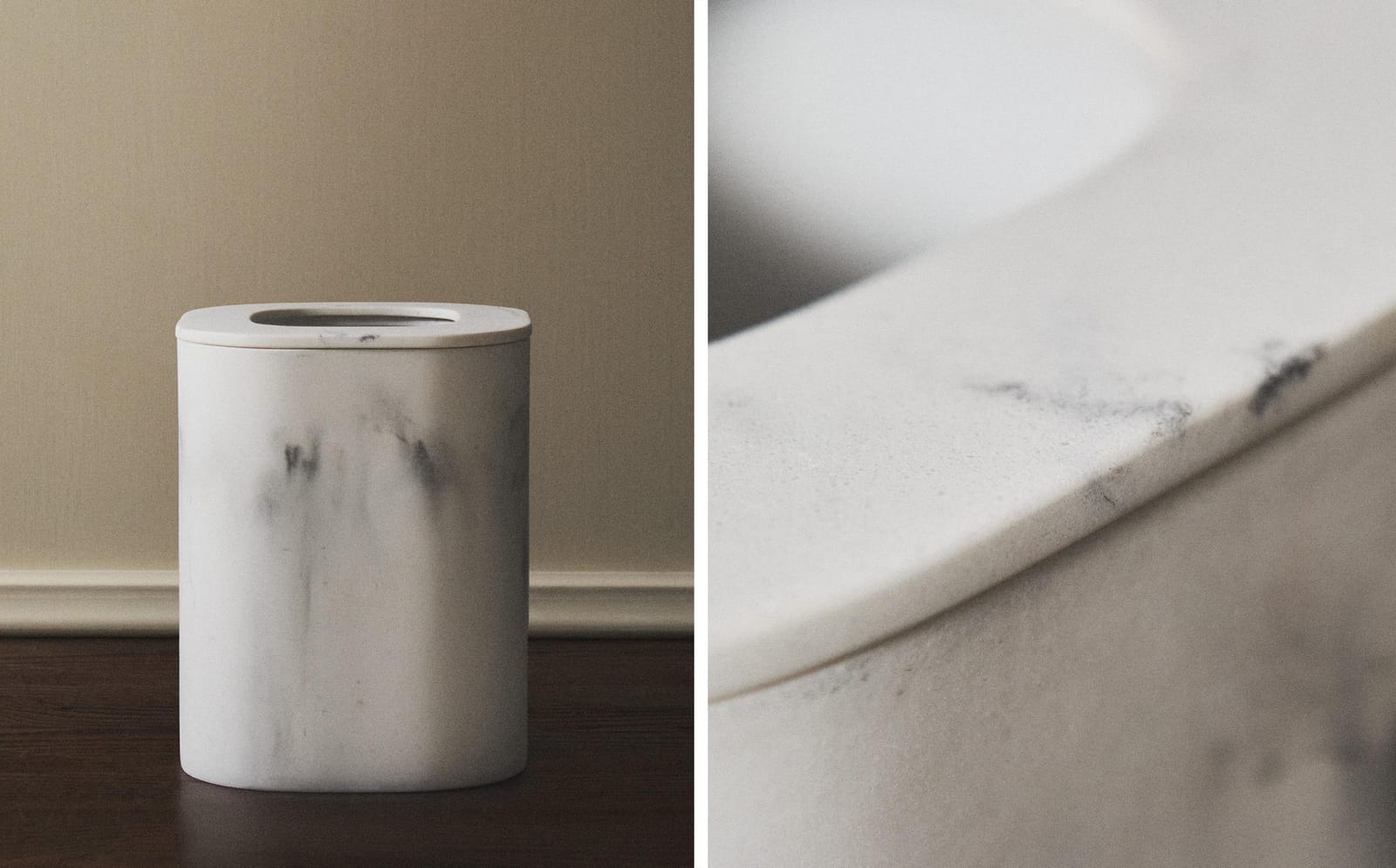 ZARA HOME ВАННАЯ КОРЗИНА С ЭФФЕКТОМ МРАМОРА ракурс 4