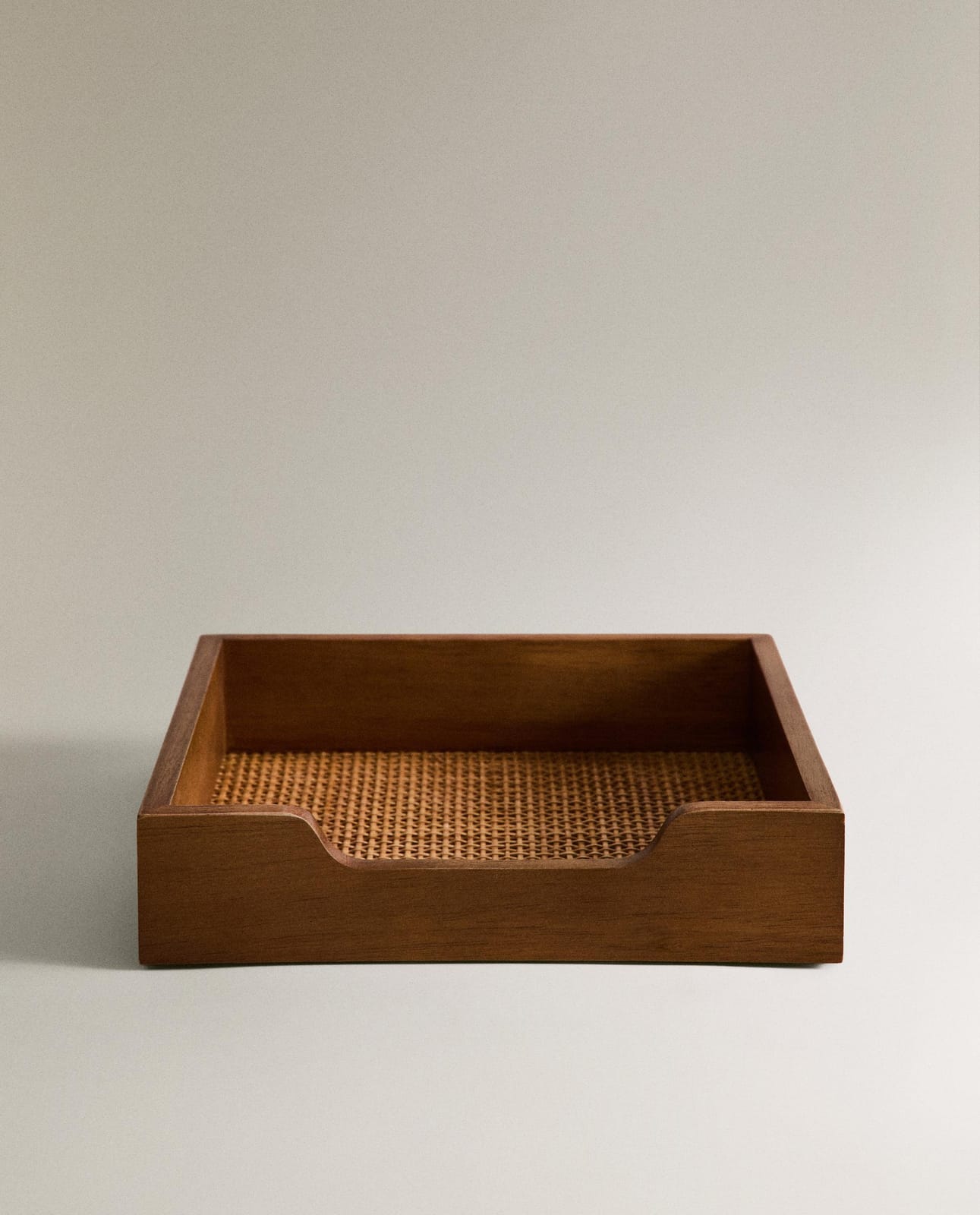 Салфетница ZARA HOME ДЕРЕВЯННЫЙ САЛФЕТНИЦА ИЗ РОТАНГА BRĄZOWY 5 x 22 x 22 cm
