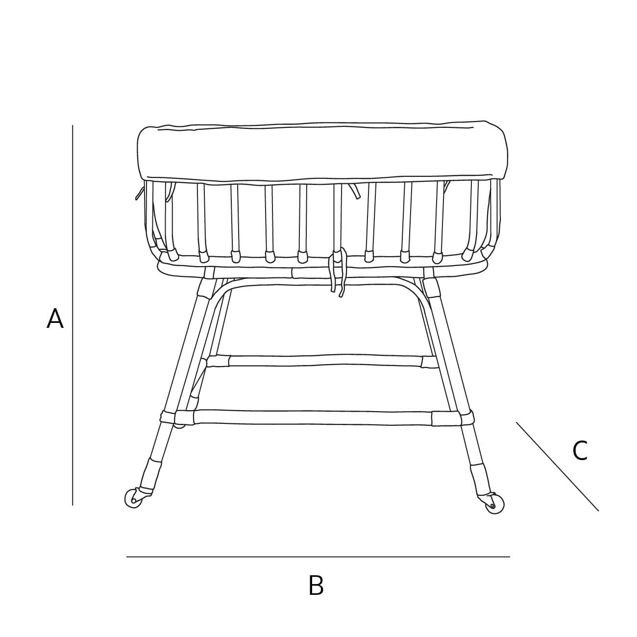 ZARA HOME КРОВАТКА ИЗ РОТАНГА ракурс 3