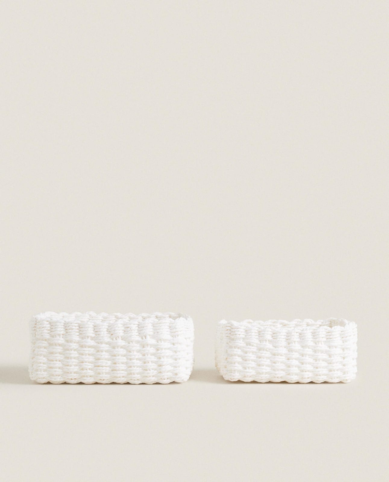 ZARA HOME ПЛЕТЕНАЯ БУМАЖНАЯ КОРЗИНКА ракурс 2