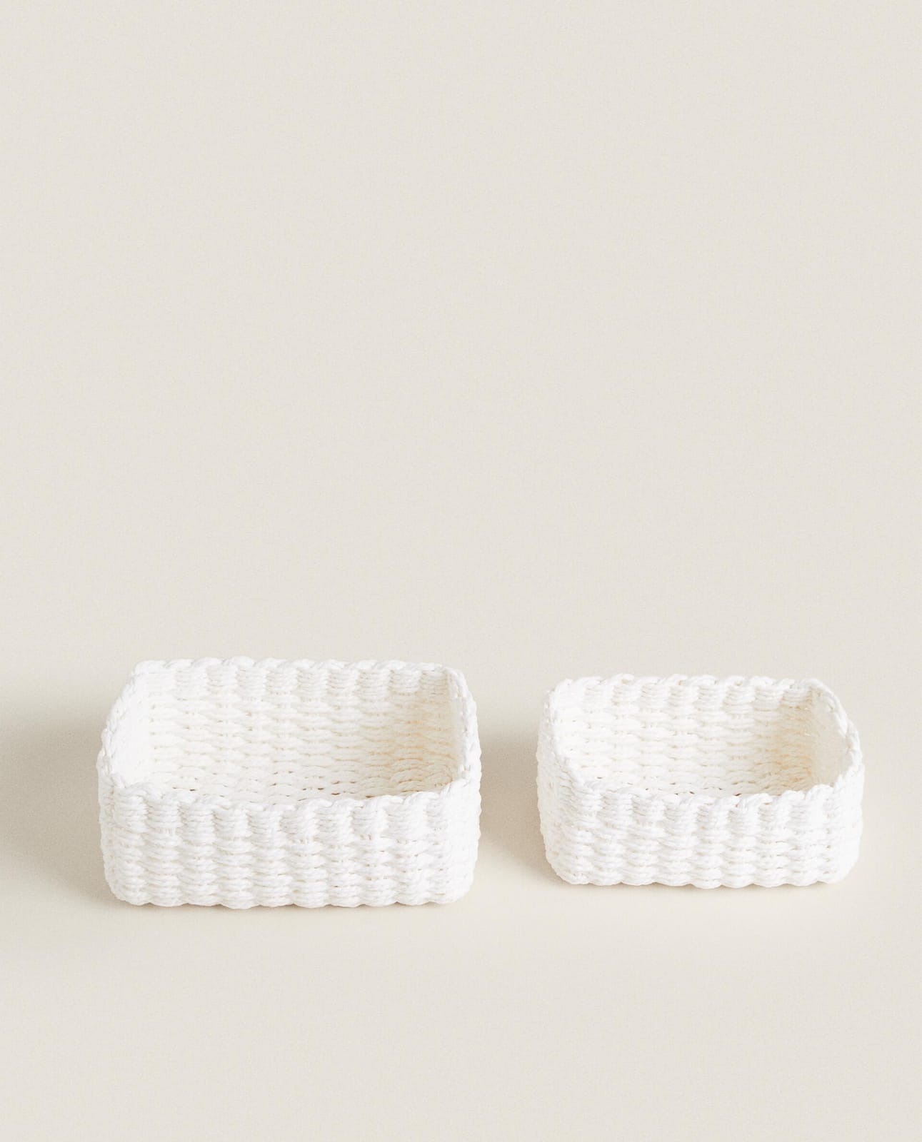 ZARA HOME ПЛЕТЕНАЯ БУМАЖНАЯ КОРЗИНКА ракурс 3