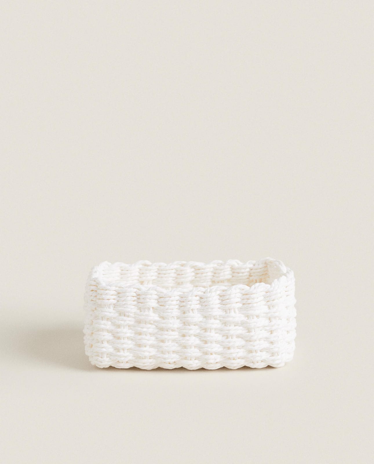 ZARA HOME ПЛЕТЕНАЯ БУМАЖНАЯ КОРЗИНКА ракурс 7