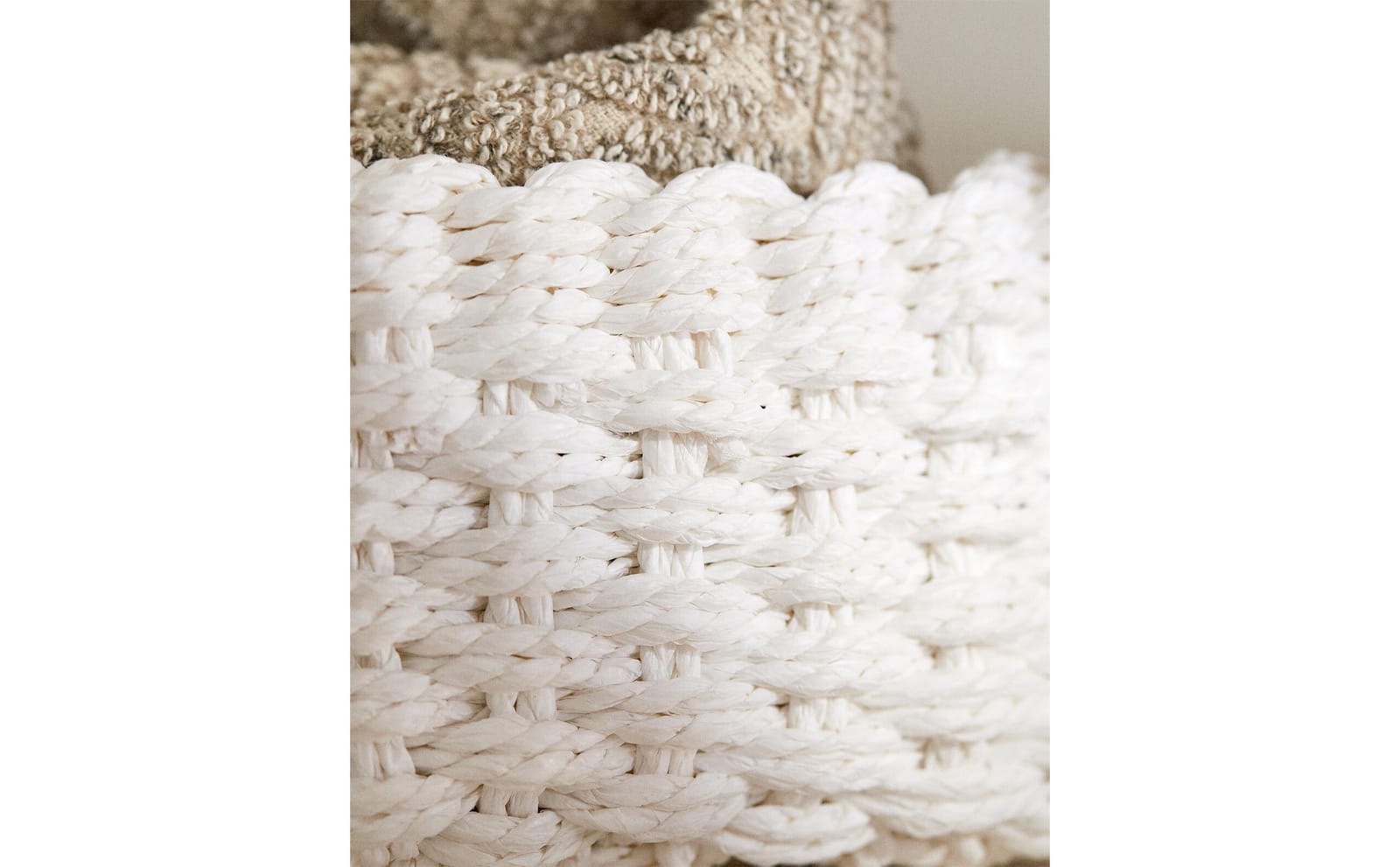 ZARA HOME ПЛЕТЕНАЯ БУМАЖНАЯ КОРЗИНКА ракурс 5