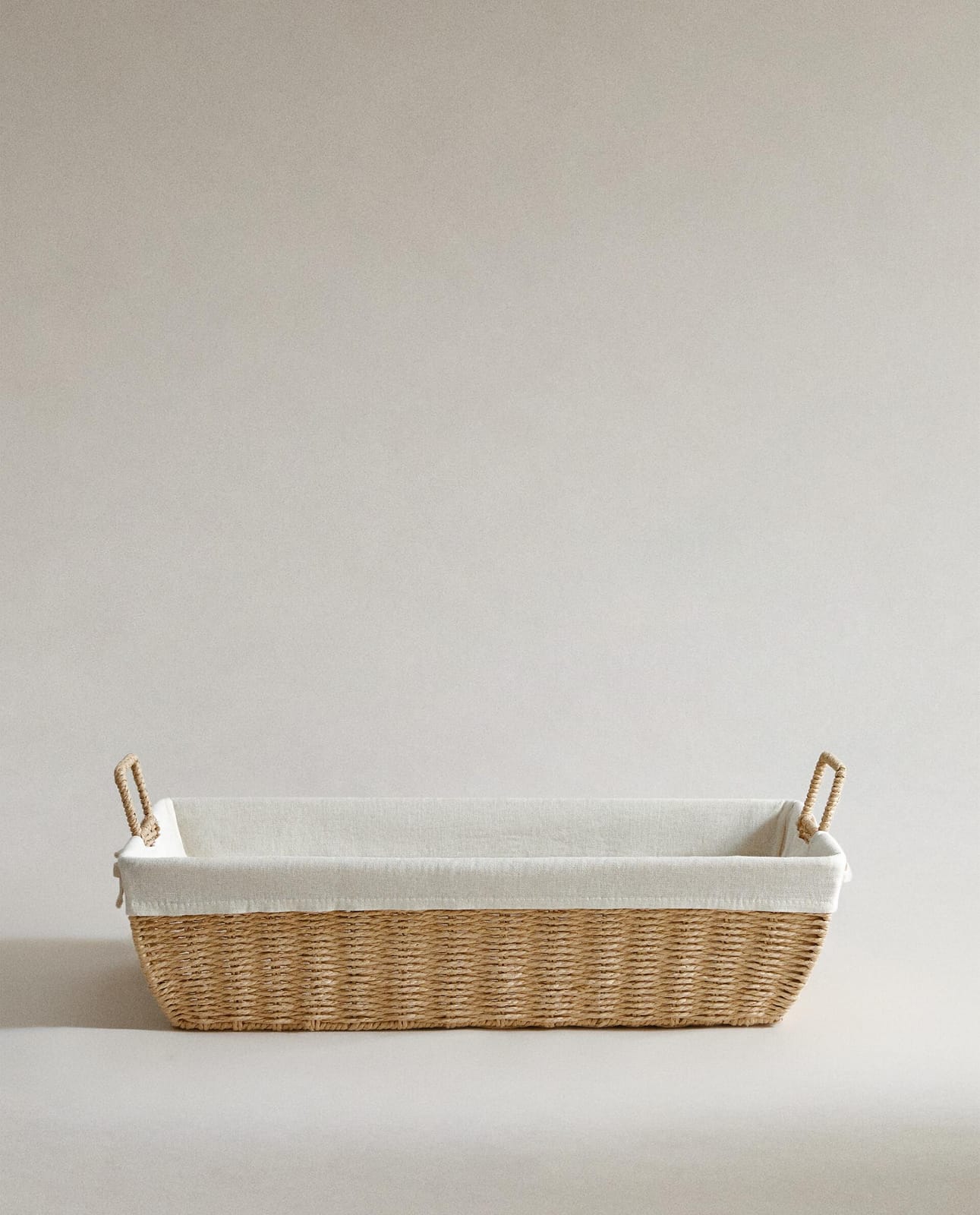 ZARA HOME КОРЗИНА ДЛЯ ГЛАЖКИ С ХЛОПКОВОЙ ПОДКЛАДКОЙ ракурс 3