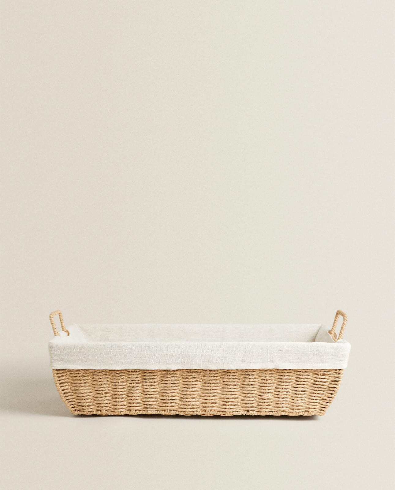 ZARA HOME КОРЗИНА ДЛЯ ГЛАЖКИ С ХЛОПКОВОЙ ПОДКЛАДКОЙ ракурс 2