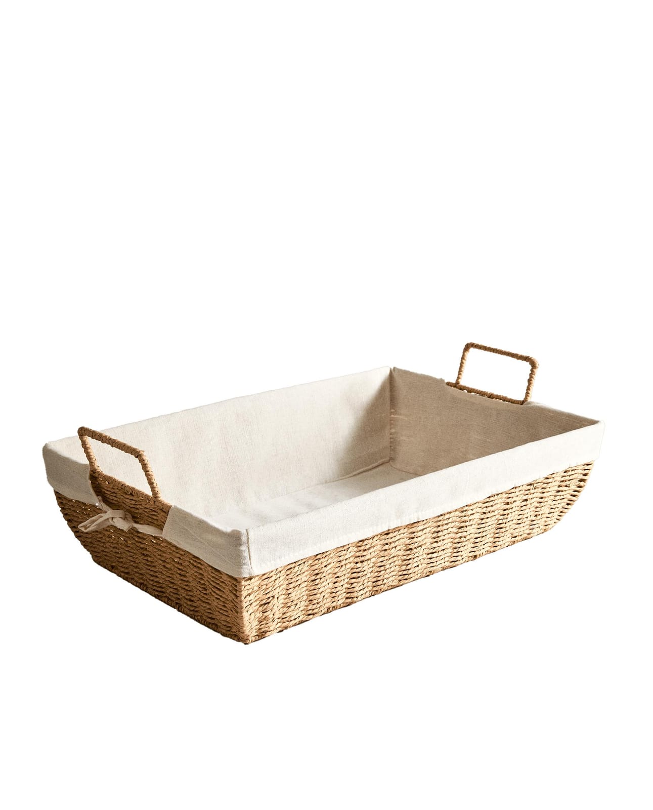 ZARA HOME КОРЗИНА ДЛЯ ГЛАЖКИ С ХЛОПКОВОЙ ПОДКЛАДКОЙ ракурс 6
