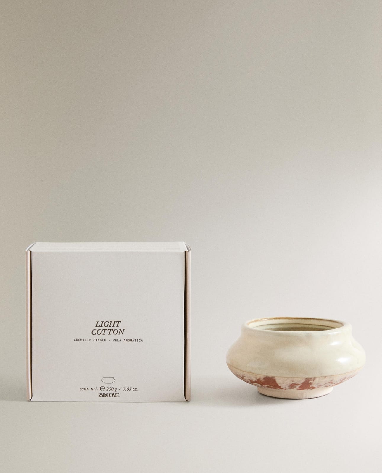Свеча ZARA HOME (200 G) ароматическая свеча LIGHT COTTON BIAŁY 5 x 12 x 12 cm