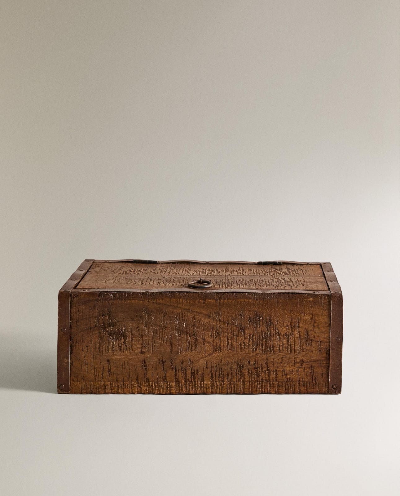 Коробка для хранения ZARA HOME ШКАТУЛКА ИЗ СОСТАРЕННОГО ДЕРЕВА BRĄZOWY 9.5 x 26.5 x 15.5 cm