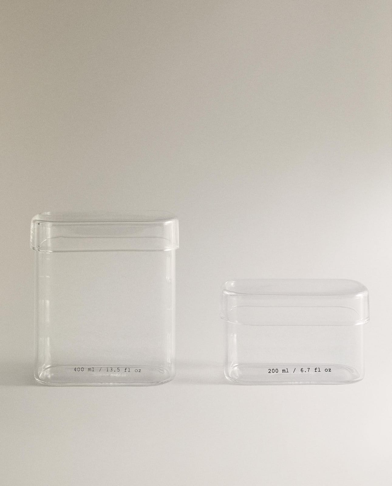 Органайзер для хранения вещей ZARA HOME СТЕКЛЯННЫЙ ОРГАНАЙЗЕР ДЛЯ ВАННОЙ С НАДПИСЯМИ PRZEZROCZYSTY 11 x 10.5 x 6 cm