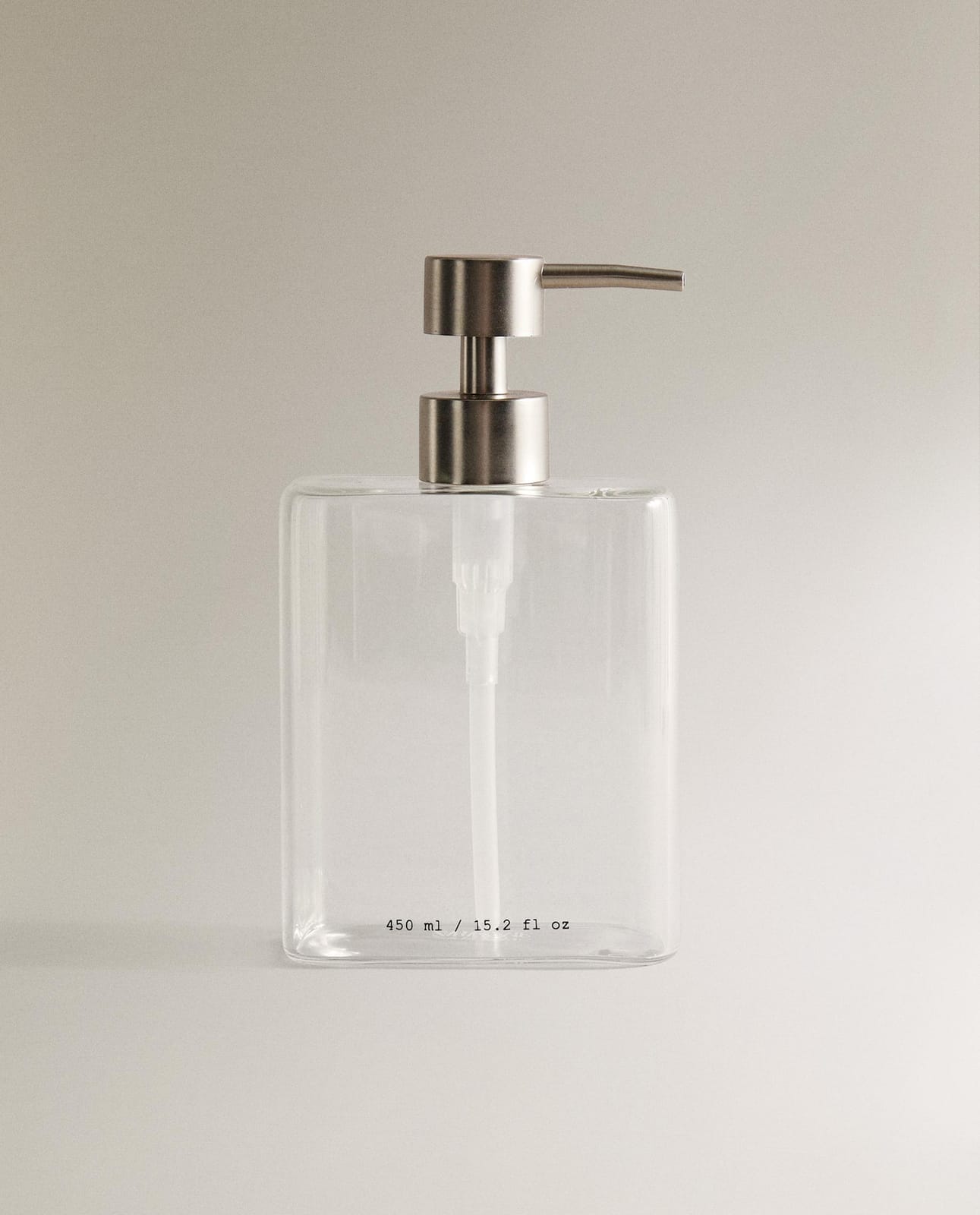 Дозатор для жидкого мыла ZARA HOME ДОЗАТОР МЫЛА ИЗ БОРОСИЛИКАТНОГО СТЕКЛА С НАДПИСЯМИ PRZEZROCZYSTY 17 x 10 x 5 cm