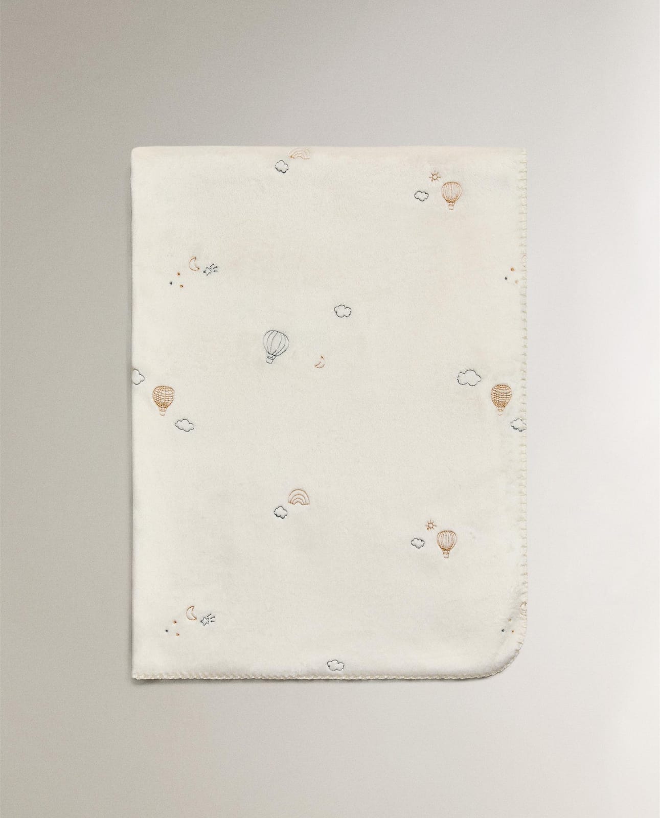 ZARA HOME ПОЛЯРНЫЙ ПЛЕД ДЛЯ МЛАДЕНЦЕВ С ВЫШИТЫМИ ВОЗДУШНЫМИ ШАРАМИ ракурс 8