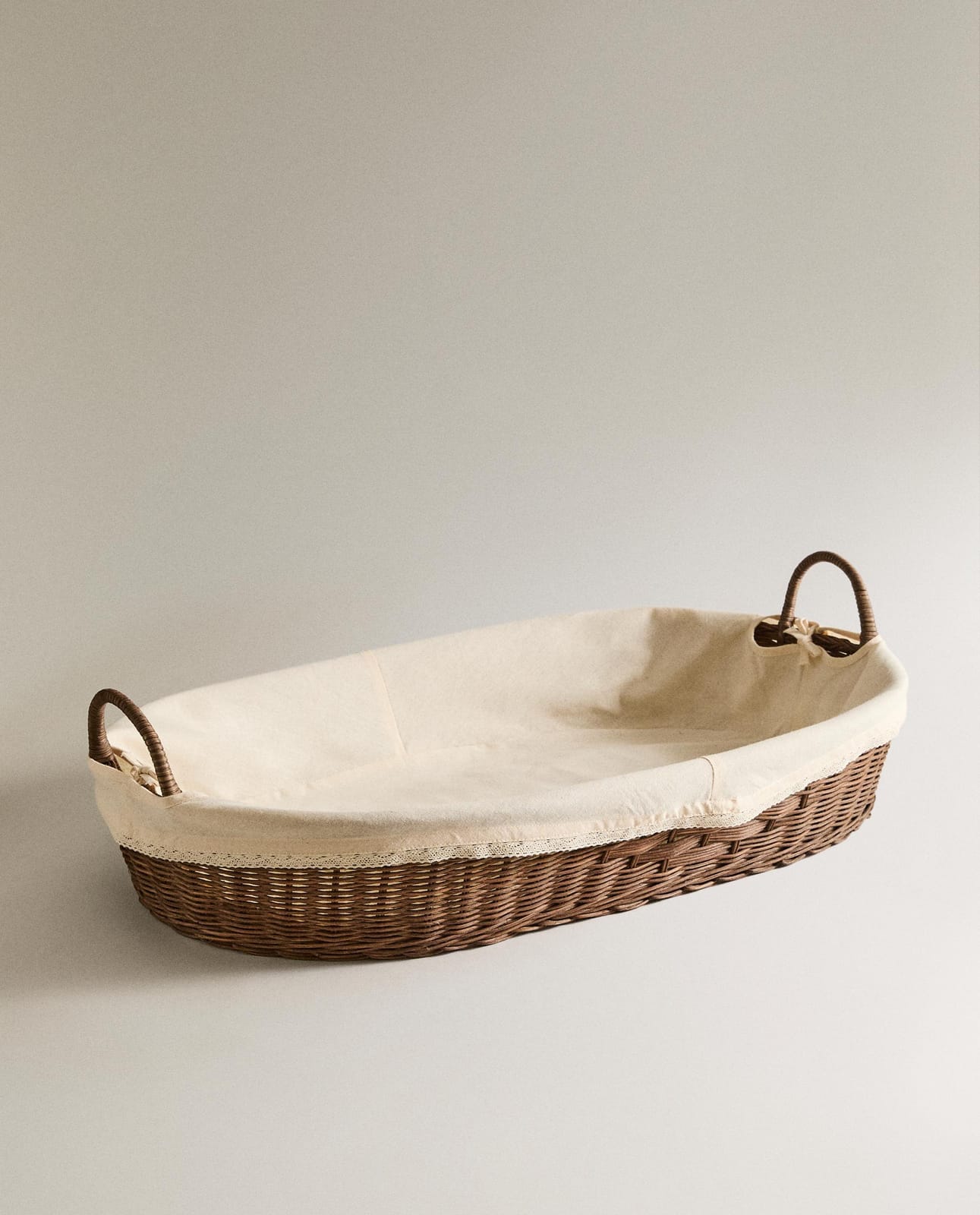 Корзина для хранения ZARA HOME КОРЗИНА-ПЕЛЕНАЛЬНЫЙ СТОЛИК ИЗ РОТАНГА BRĄZOWY 20 x 74 x 44 cm