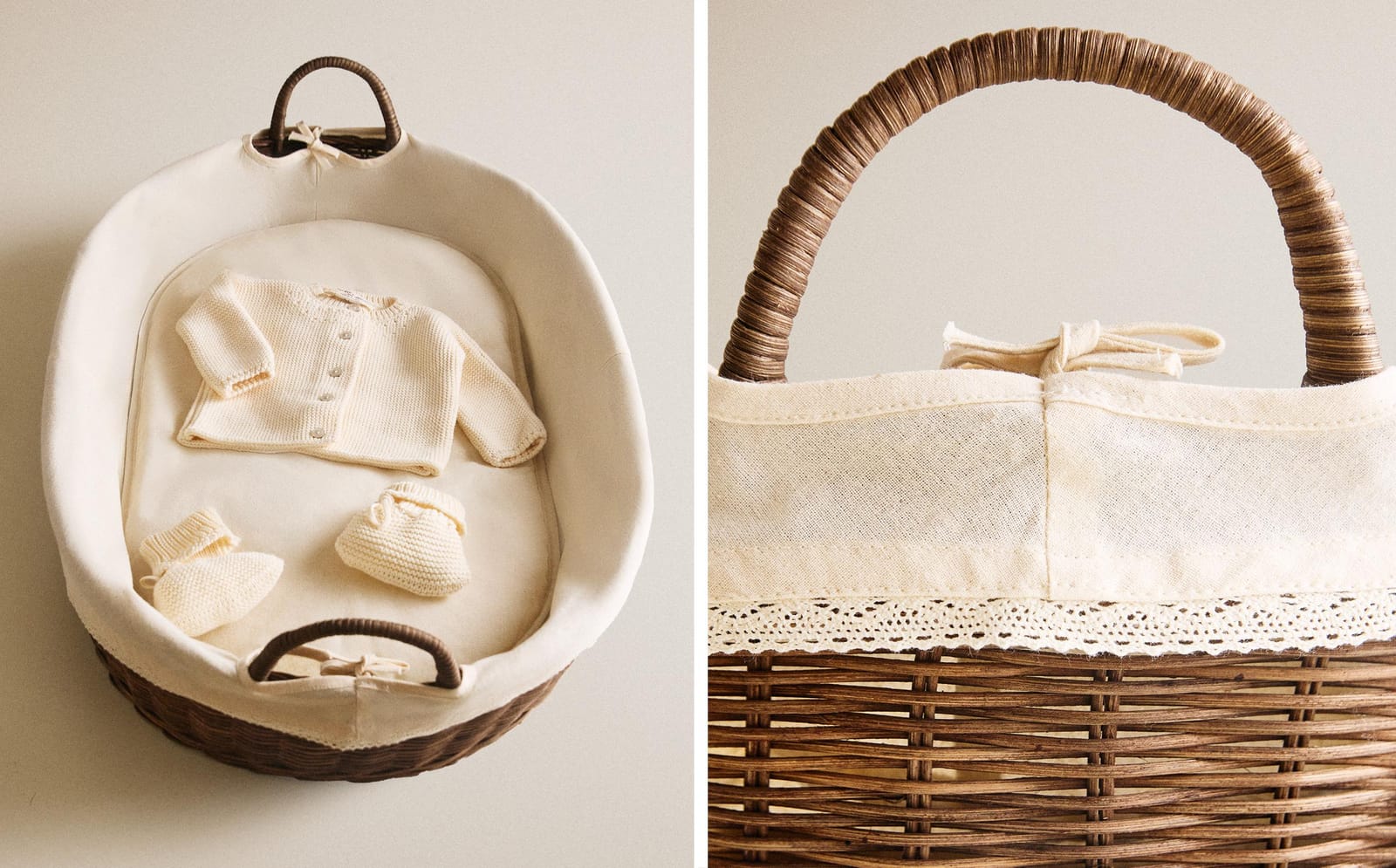 ZARA HOME КОРЗИНА ПЕЛЕНАЛЬНЫЙ СТОЛИК ИЗ РОТАНГА ракурс 2