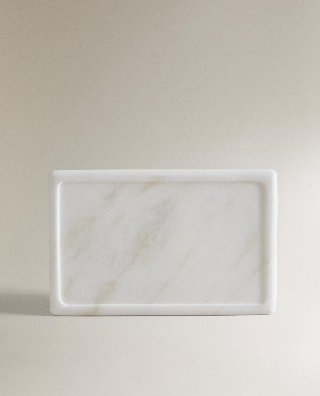 Подставка декоративная ZARA HOME Лоток для ванной из белого мрамора ZŁAMANA BIEL 28 x 18 x 1.4 cm