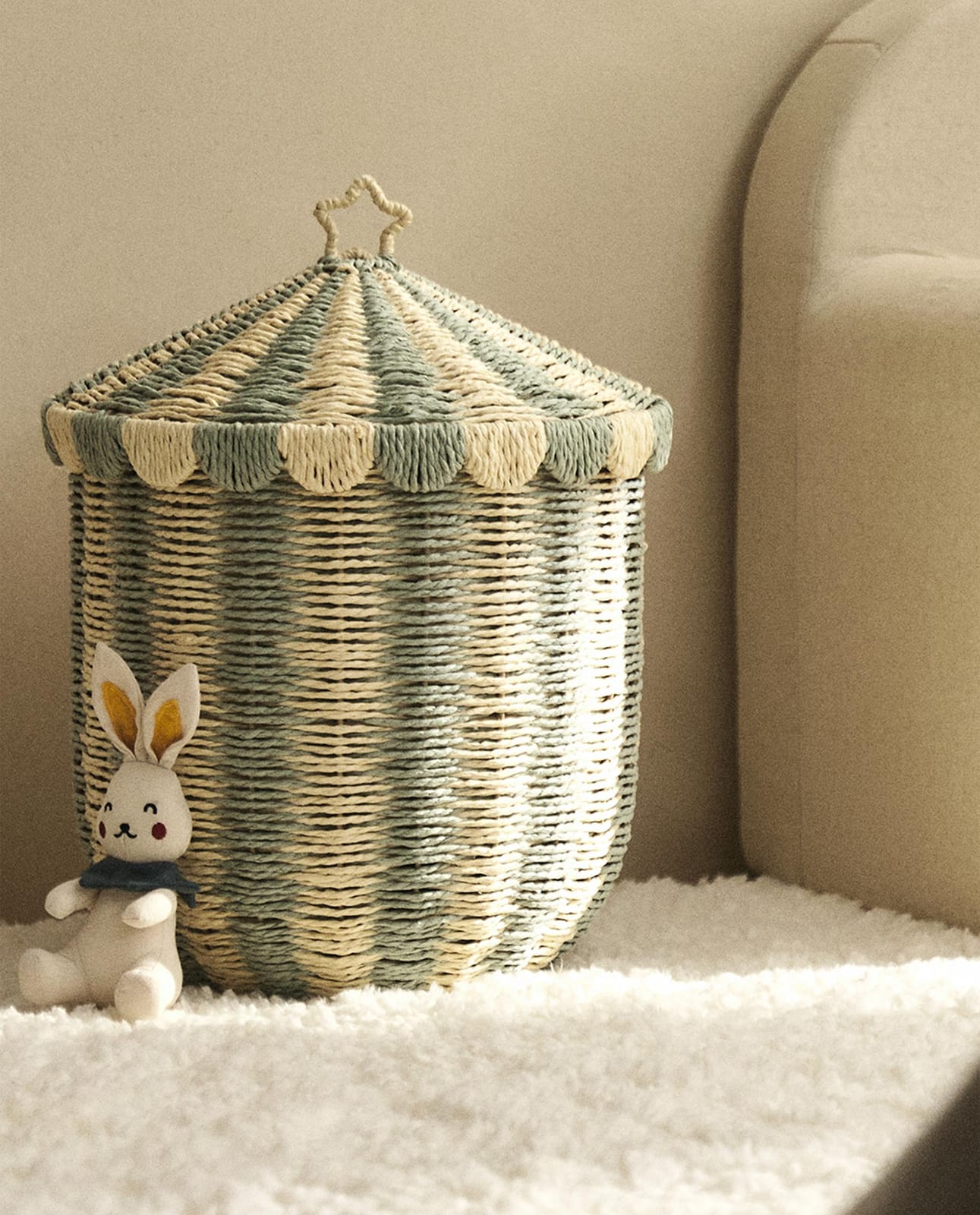 ZARA HOME ДЕТСКАЯ КОРЗИНА БУМАЖНЫЙ ЦИРК ракурс 4