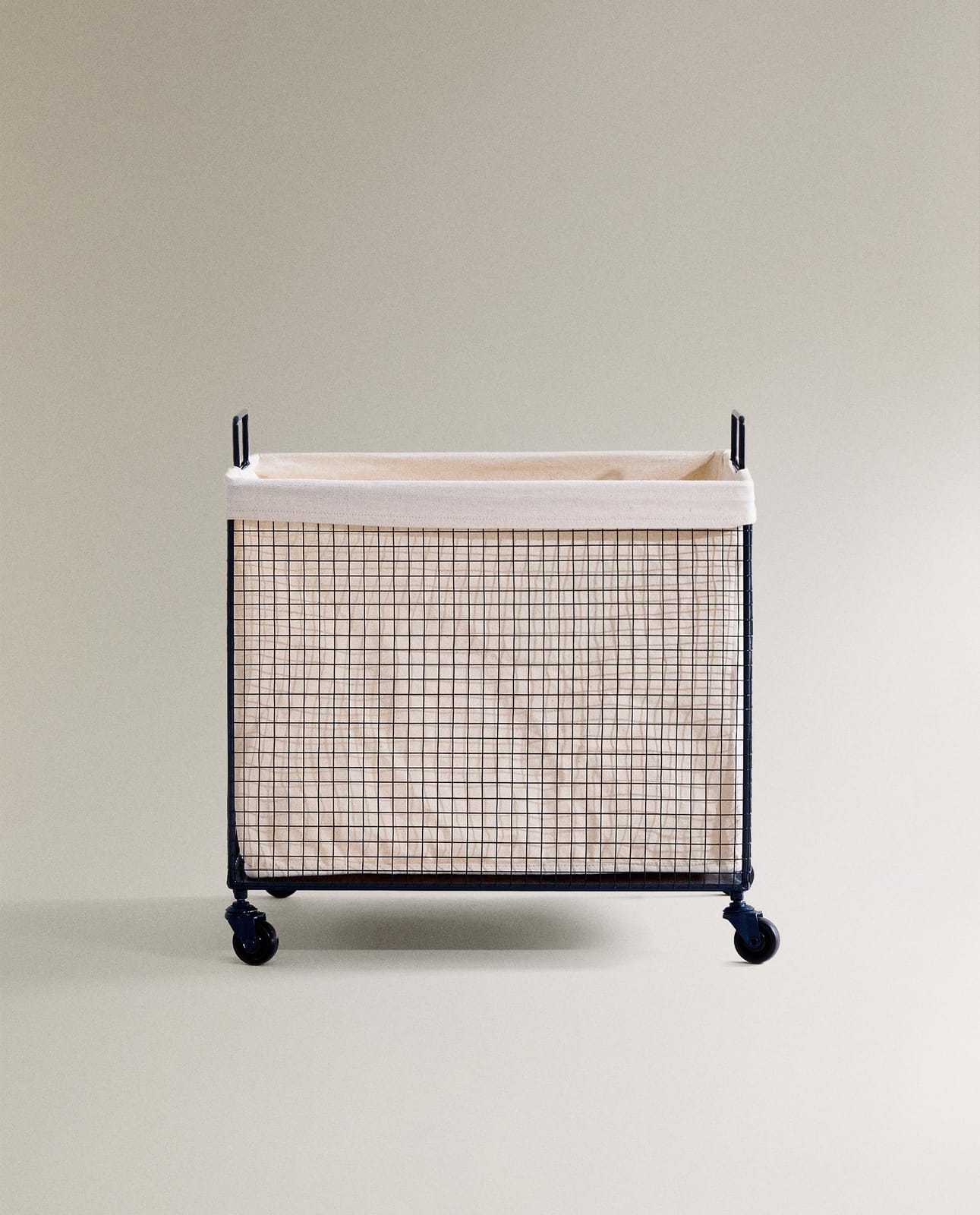 Корзина для хранения ZARA HOME МЕТАЛЛИЧЕСКАЯ ДЕТСКАЯ КОРЗИНКА НА КОЛЁСИКАХ GRANATOWY 46 x 45 x 35 см