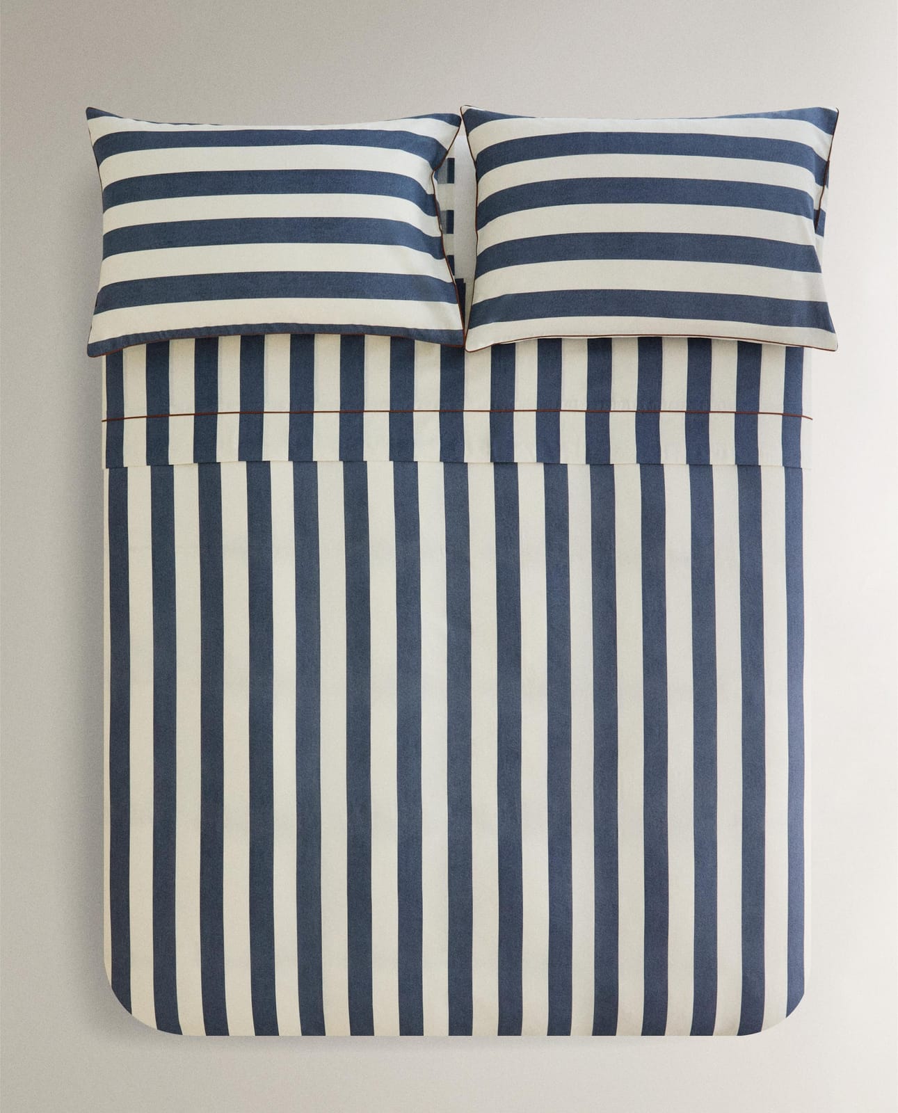 Пододеяльник ZARA HOME ПОДОДЕЯЛЬНИК ИЗ СТИРАНОГО ХЛОПКА В ПОЛОСКУ NIEBIESKI 260 x 240 cm