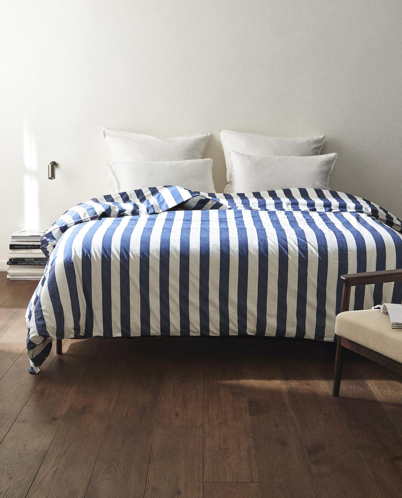 ZARA HOME ПОДУШКА НА ОДЕЯЛО ИЗ СТИРАНОГО ХЛОПКА В ПОЛОСКУ ракурс 6