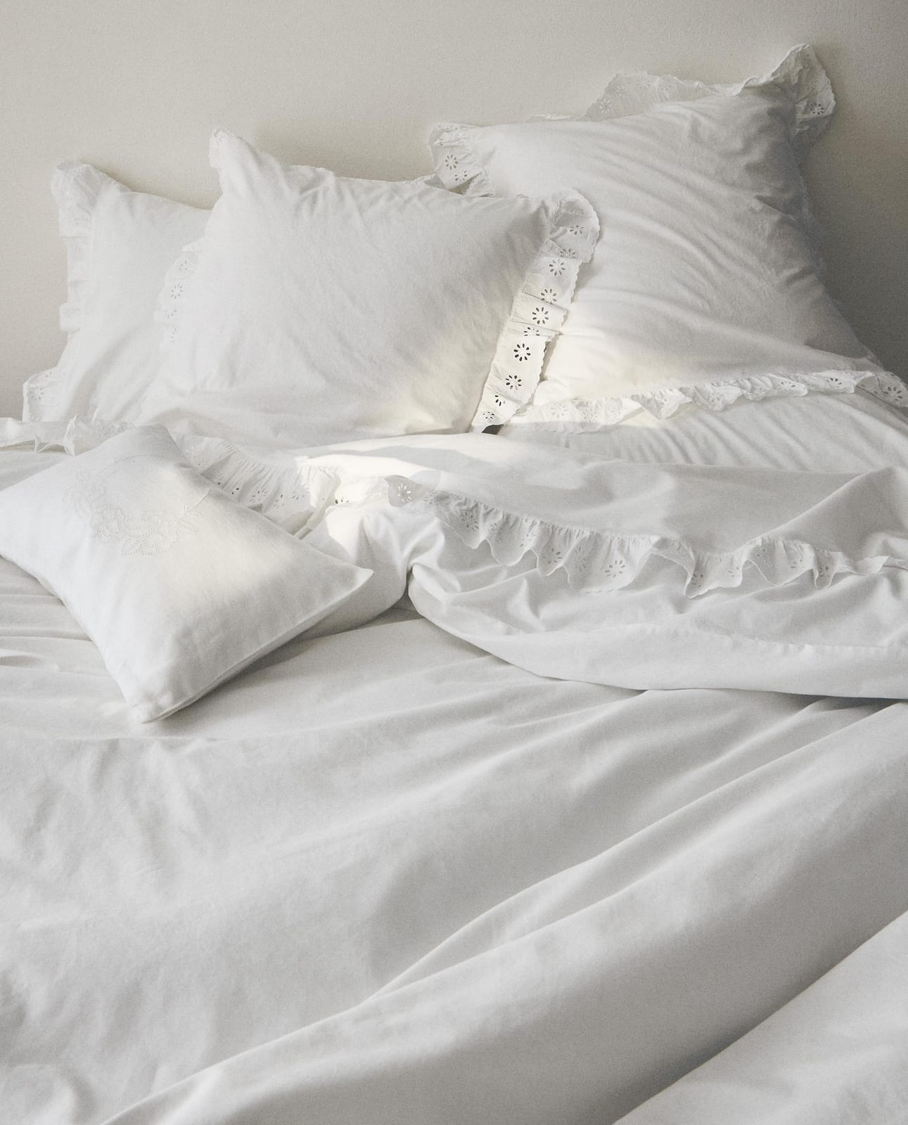 ZARA HOME ПОДОДЕЯЛЬНИК ИЗ ХЛОПКА С ОБОРКОЙ ракурс 8