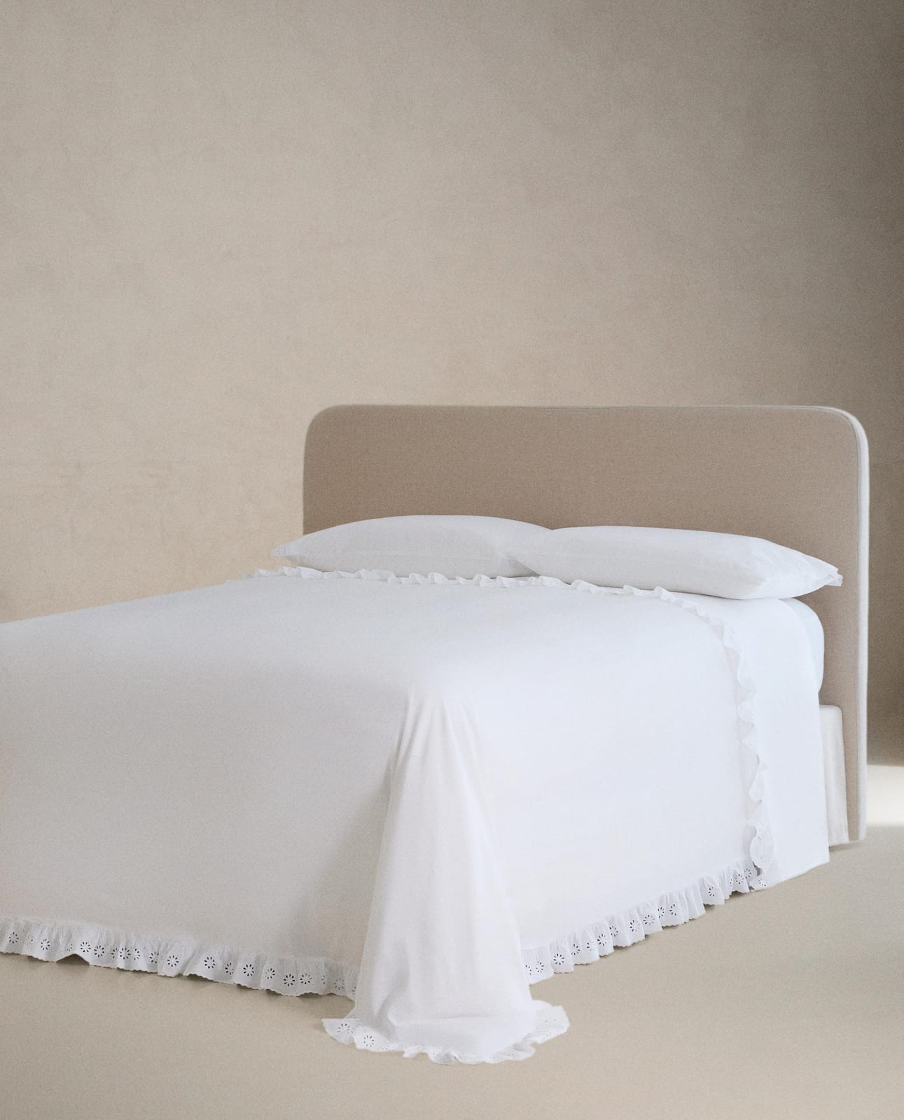 ZARA HOME ПОДОДЕЯЛЬНИК ИЗ ХЛОПКА С ОБОРКОЙ ракурс 6
