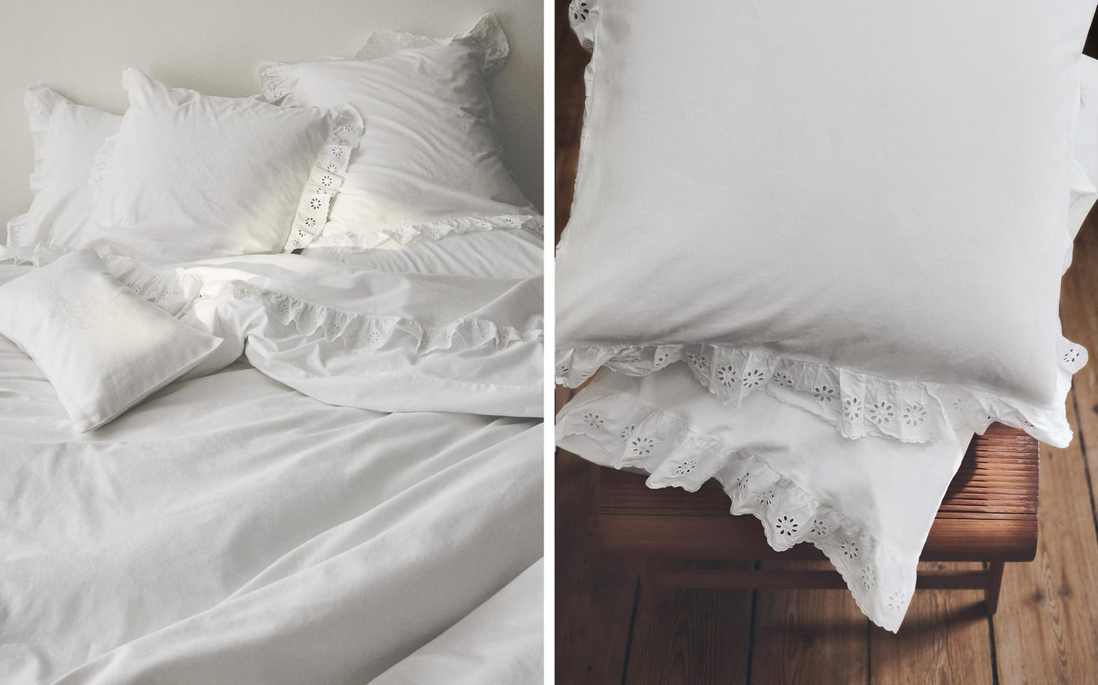 ZARA HOME ПОДОДЕЯЛЬНИК ИЗ ХЛОПКА С ОБОРКОЙ ракурс 9
