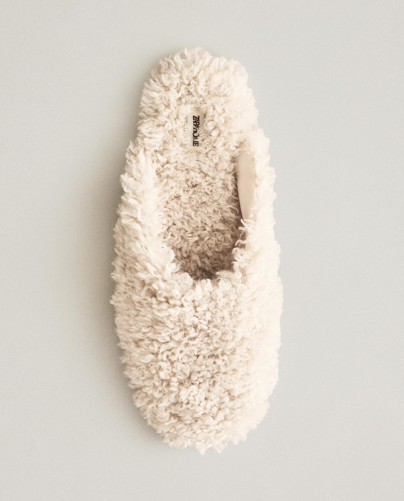 ZARA HOME ТАПОЧКИ С ЭФФЕКТОМ БАРАНКА С ОТКРЫТОЙ ПЯТКОЙ ракурс 8