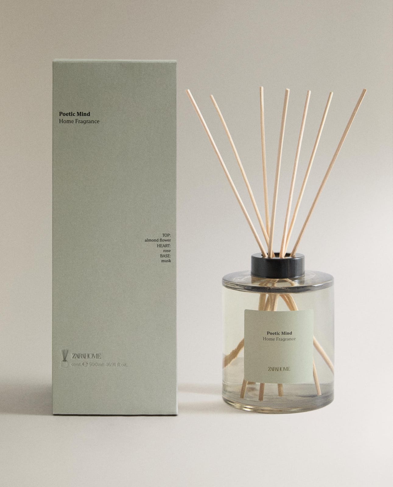Ароматический диффузор ZARA HOME (500 ML) АРОМАТИЧЕСКИЕ ПАЛОЧКИ POETIC MIND РОЗОВЫЙ 28 x 9.5 x 9.5 cm