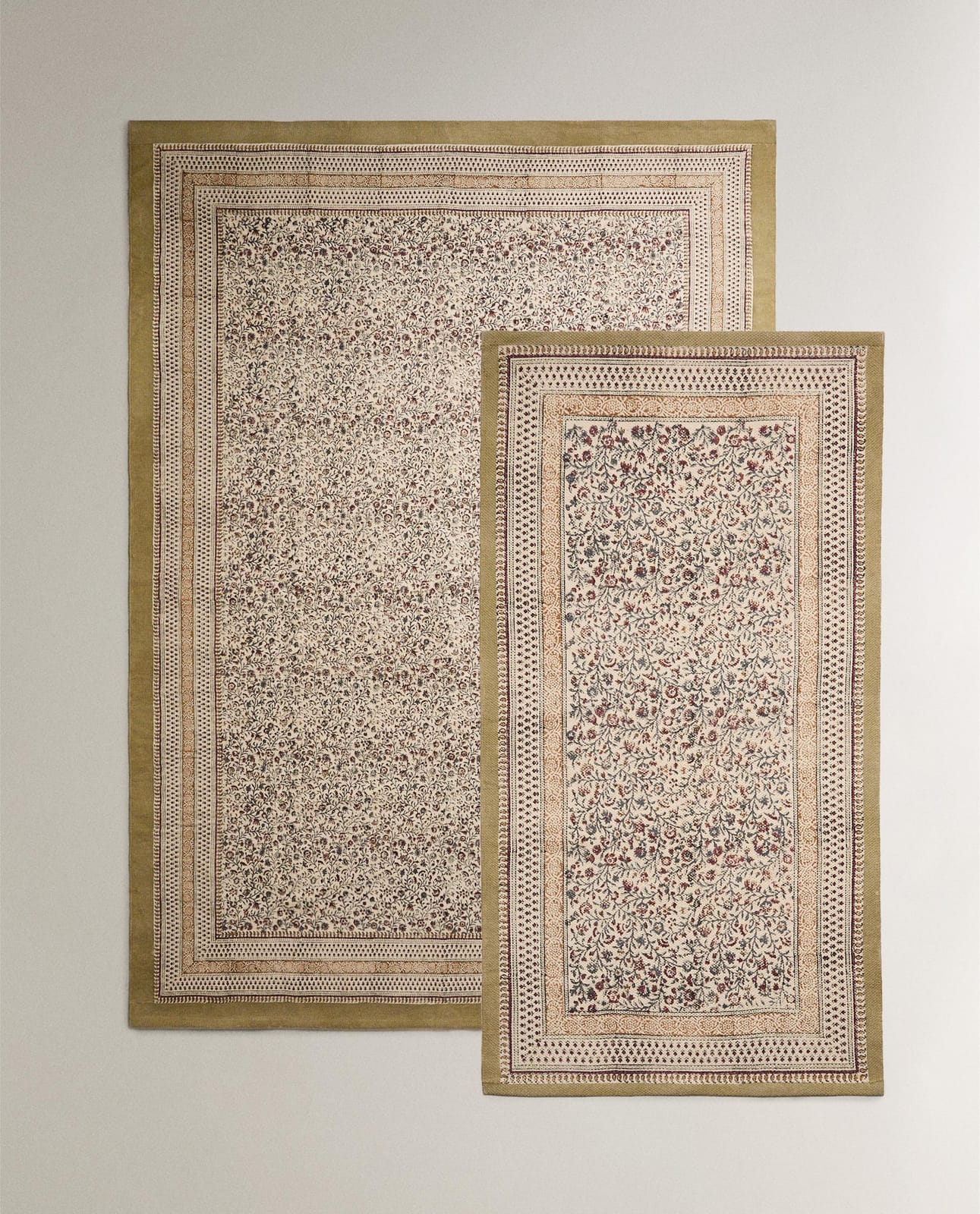Ковер ZARA HOME КОВЕР ХЛОПКОВЫЙ С ПРИНТОМ BLOCK PRINT WIELOKOLOROWY 200 x 300 cm