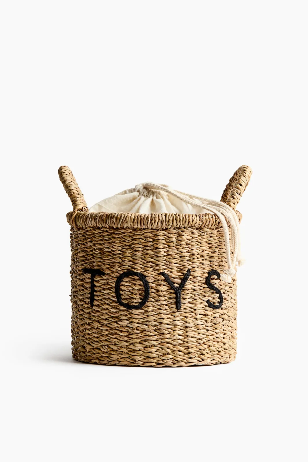 Небольшая корзина для хранения игрушек H&M - размер 25х22 см, цвет бежевый, 1 шт. ракурс 2