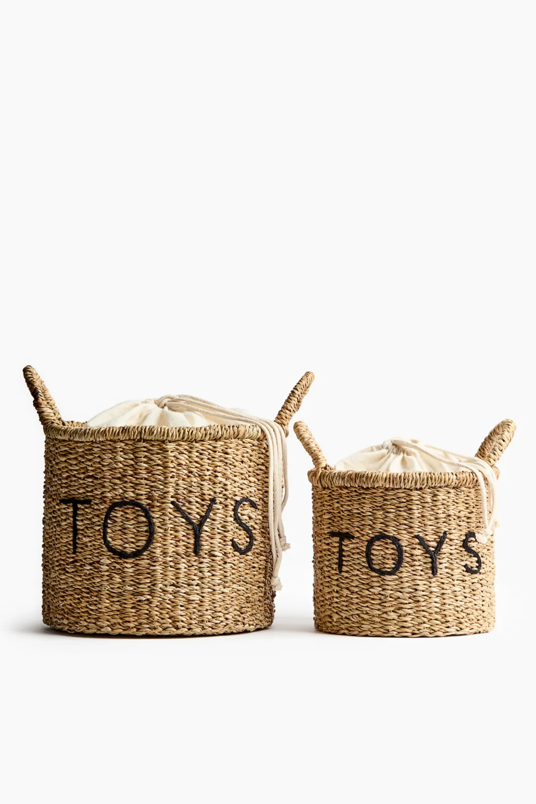 Корзина для хранения игрушек H&M - размер 33х28 см, цвет бежевый, 1 шт. ракурс 3