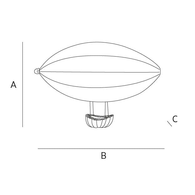 ZARA HOME Абажур для детской лампы дирижабль ракурс 2